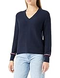 Tommy Hilfiger Damen Pullover Elegant, Blau (Desert Sky), L