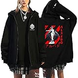 xrbanime Overlord Kapuzenmantel Casual Streetwear Full-Zip Tops mit...