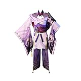pztqxz Halloween Raiden Shogun Cosplay Kostüm Set Cosplay Uniform...