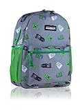 MINECRAFT Teen Backpack, Gray, Maße: ca. 30 x 14 x 40 cm (LxBxH)