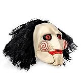 thematys Saw Jigsaw Killer Horror Maske mit Kunsthaaren - für...