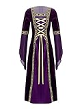 Alvivi Mittelalterliches Kostüm Mädchen Mittelalter Kleid Vintage...
