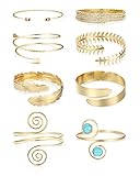 JeweBella 8 Stücke Oberarm Manschette Armreif Set für Frauen Damen...