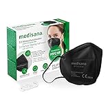 medisana FFP2 Atemschutzmaske Schwarz/Black Staubmaske Atemmaske RM...