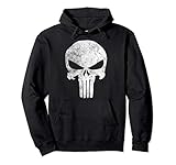 Marvel Punisher Skull Symbol Distressed Pullover Hoodie