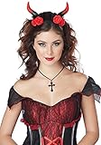 California Costumes 60676 ROSE ENCHANTRESS HORNS KOSTÜM ZUBEHÖR ROT...