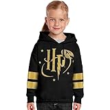 Harry Potter Schwarz-goldenes Baumwoll-Sweatshirt, Merch mit...