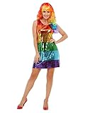 Smiffys 51001L All That Glitters Regenbogen Kostüm, Damen,...