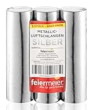 PartyMarty Luftschlangen Silber Metallic im 3er Sparpack - 3 Rollen...
