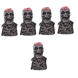 Adorainbow 5Pcs Schädelmaske Latexhaube Halloween Gruselmasken...