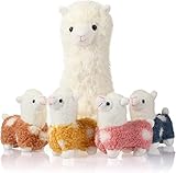 corgi butt 28cm Alpaka Kuscheltier mit 4 Baby Lamas, Nettes Alpaka...
