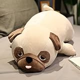 Dreafly Bulldog Plüschtier Mops Kuscheltier,50cm Englische Bulldogge...