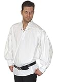 MAYLYNN Mittelalter Hemd Piratenhemd Caytan Baumwolle, weiß Gr. XL
