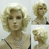 Bluelover Blonde Marilyn Monroe Mode Lockige Perücke Cosplay Haar...
