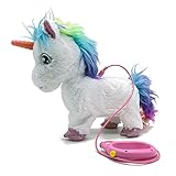YH YUHUNG Einhorn Spielzeug mit Leine, Elektrischer Plüschtier Pony...