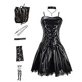 Generic Misa Amane Cosplay Kleid PU Leder Kostüm Anime Frauen...