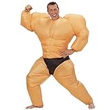 Widmann - Aufblasbares Kostüm Bodybuilder, mit integriertem Gebläse,...