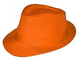 Sommer Fedora Hut Panama Strand Gangster Party Farbe orange