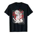 Japanische Maske Fuchs Aesthetic Kitsune Inari Oni Anime T-Shirt