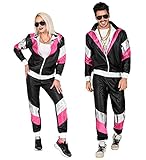 Lively Moments Jogginganzug in schwarz-Silber-pink ca. Gr. M/50 Jacke...