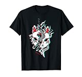 Japan Anime Kitsune Maske Samurai Oni Monster Vaporwave T-Shirt