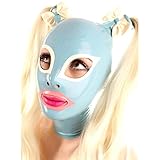 LBYLYH Latex Gummi Chiffons Maske Haube Handmade Mit Bögen Und...