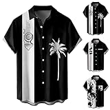 Hemd Schwarz Herren Kurz Kurzarm Regular Fit Slim Fit 4XL Stretch 3XL...