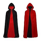 Ecloud Shop Halloween Vampir Umhang mit Hut, Cosplay Kostüm Cape Hut...