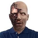 5 Pcs Zombie-Latex-Maske - Gruselige Rotten Face Zombie-Maske,Rotten...