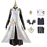 YEAJION Genshin Impact Zhongli Cosplay Kostüm Komplettes Set mit...