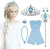 Vicloon ELSA Prinzessin Verkleiden，Zauberstab Mädchen, Ohrringe,...