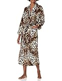 Natori Damen Plush Leopard Robe Bademantel, kastanienbraun, Medium