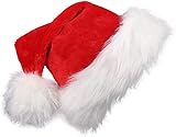 Ptsaying Weihnachtsmütze Erwachsene Nikolausmütze Rote Santa...