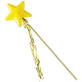 Widmann 29182 - Goldener Feenstab, aus Stoff mit Lametta, Zauberstab,...
