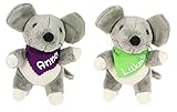 Kuscheltier Maus grau 16cm mit Namen am Halstuch- Personalisiertes...