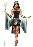 Generique - Ägyptische Göttin Kostüm für Damen, Schwarz, XL