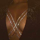 Sethain Boho Körperkette Strass Gold Kreuz Ketten Bh Night Club...