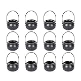 TOYANDONA Hexenkessel Halloween Mini Schwarzer Kessel mit Griff 12...