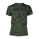 Linkin Park Herren Patches T-Shirt grün, Grün , L