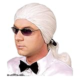 WOOOOZY NEU Perücke Herren Fashion Karl mit Zopf, weiß - mit...
