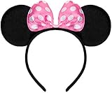 Balinco Haarreifen in schwarz mit Maus Ohren Mouse mit Schleife in...