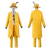 MOST WINTER Herren Maske Jim Carrey Cosplay Kostüm gelbe Mantelhose...