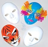 Baker Ross E1144 Ross Masken aus Plastik zum Basteln und Bemalen für...