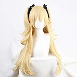 PWEINCY Lange blond Fischl Perücke für Genshin Impact Cosplay...