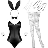 Geyoga Hase Kostüm Frauen Schwänze Bodysuit Kaninchen Outfit Set...