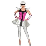 Funny Fashion Damen Kostüm Space Travel Kleid silber/pink Armstulpen...