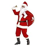 Widmann - Kostüm Weihnachtsmann, Kasack, Hose, Gürtel, Hut,...