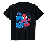 Kinder Marvel Spider-Man Cute Spidey 3rd Birthday I'm 3 T-Shirt