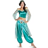 YEAJION Damen Prinzessin Jasmin Kostüm mit Zubehör Prinzessin...