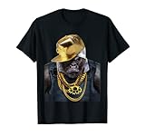 Rapper Gorilla in Gold Kette und Cap Hip Hop Kultur T-Shirt